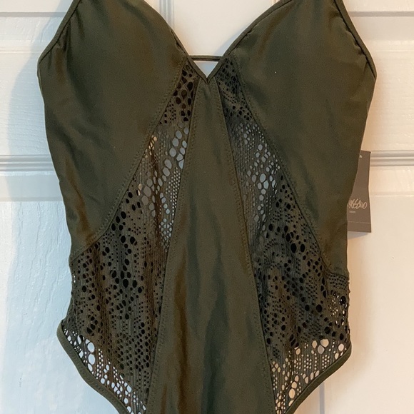 Olive One Piece Bathing Suit - Picture 3 of 6